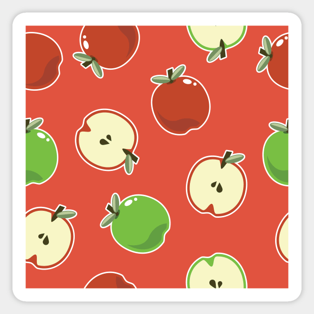 Red and Green Apples Sticker by Blue-Banana